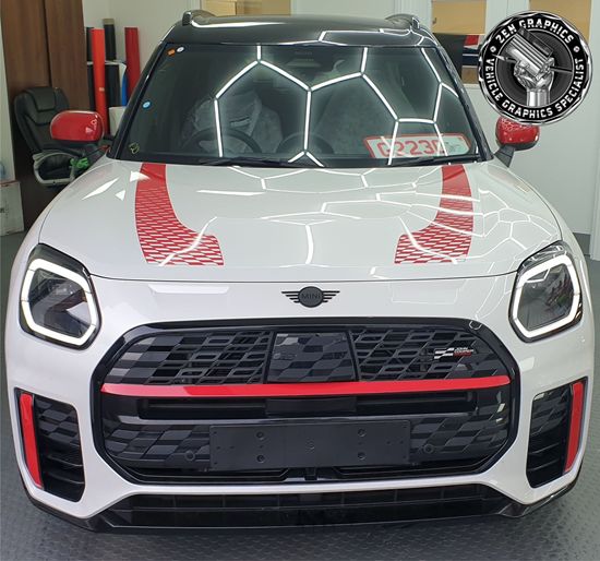 Die Cut Mini U25 Countryman Bonnet Stripes / Stickers