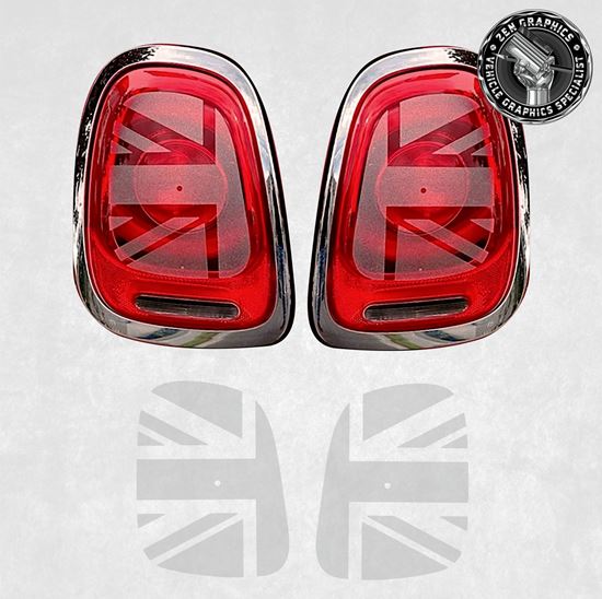 Mini  F55 / F56 / F57 rear Light Union Jack Frosted Decals / Stickers