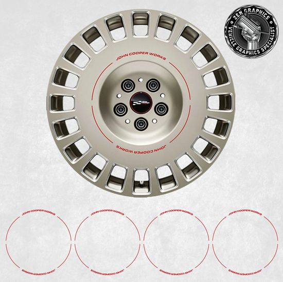 Mini 4th Gen JCW  18" 964 and 992 Rallye Spoke Alloy Wheel Decals / Stickers