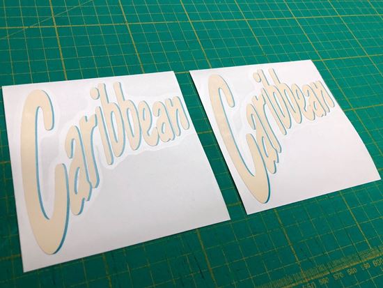 Mini Caribbean replacement side Decals / Stickers