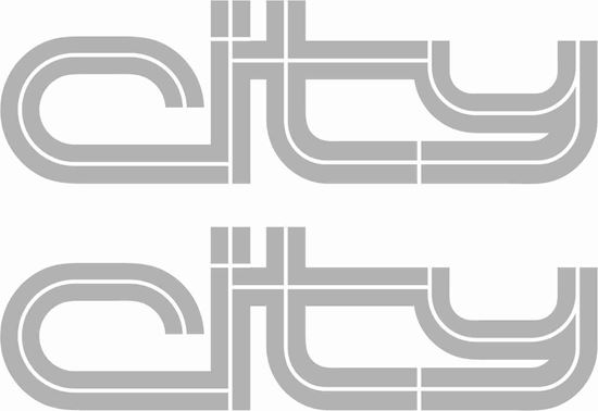 Mini City E replacement side Decals / Stickers