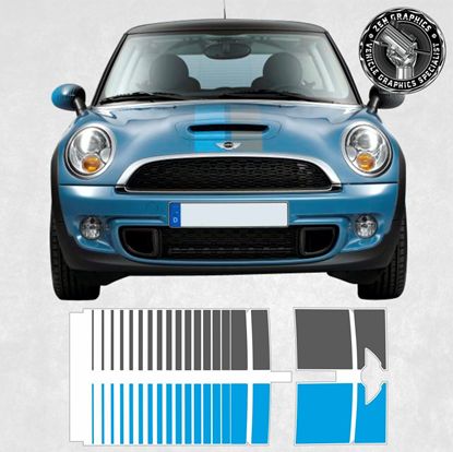 Mini Cooper R56 LCi Bayswater replacement Bonnet Stripes / Stickers