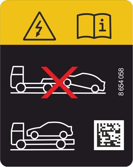 Mini Electric Models Recovery Door Pillar Label