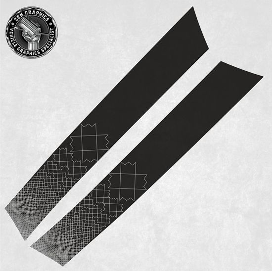 Mini Exclusive Black R55 / R56 / R57 / R58 / R59 LCi replacement Bonnet  Stripes