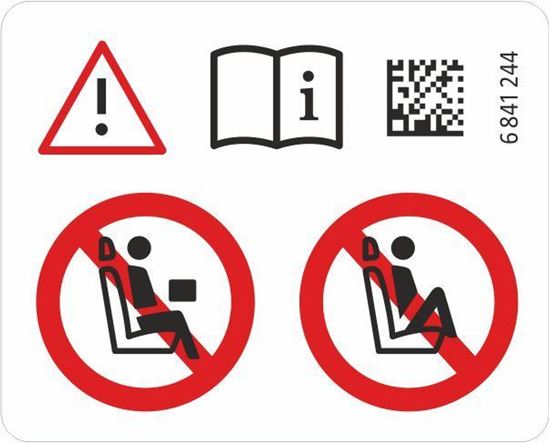 Mini F Series 2018-24 Air Bag Warning Label