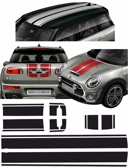 Mini F54 Clubman Cooper S / JCW over the top Stripes  / Stickers