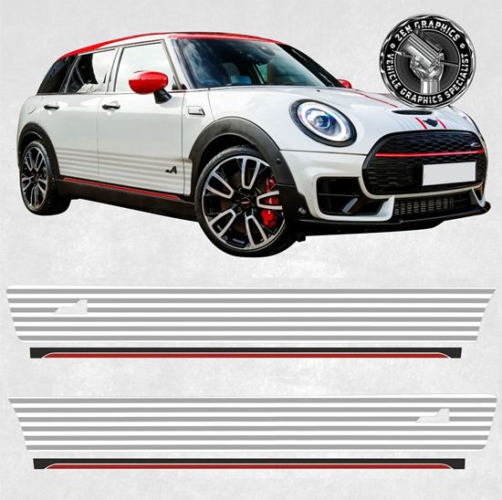 Mini F54 Clubman JCW ALL4 306HP side Stripes  / Stickers
