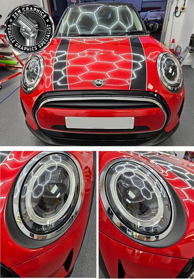 Mini F55 /  F56  / F57 Headlight trim  to Bumper pre cut Vinyl