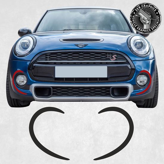 Mini F55 / F56  / F57 Cooper S front Bumper  Vinyl overlays