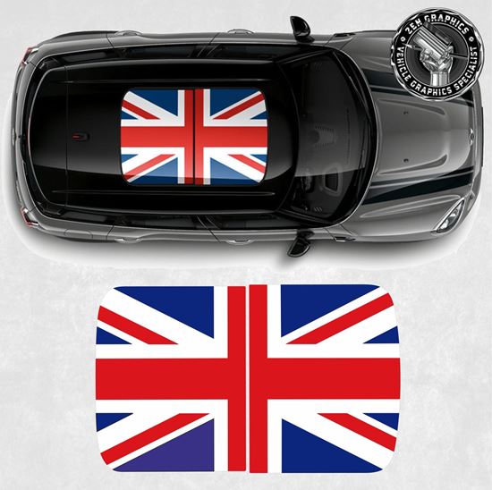 Mini F55 / F56 / F54 Union Jack panoramic Glass Roof graphic / Sticker