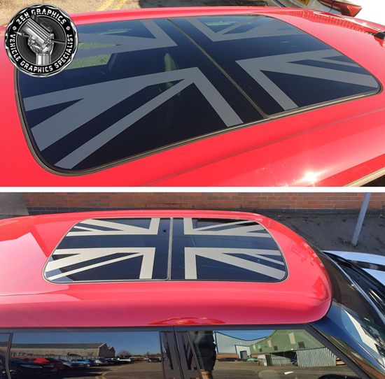 Mini F60 / F55 / F56 / F54 Union Jack panoramic Glass Roof graphic / Sticker