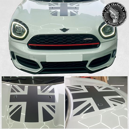 Mini F60 Countryman Black Jack Bonnet Decal / Sticker