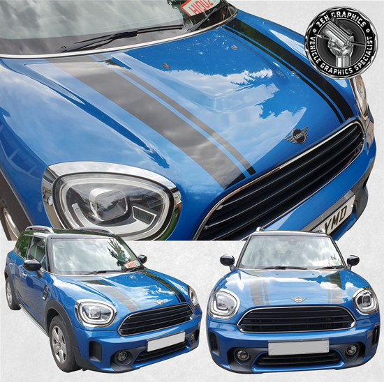 Mini F60 Countryman Cooper / S / JCW Bonnet Dual Stripes