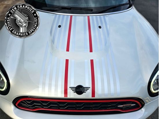 Mini F60 Countryman JCW 306 HP Bonnet Stripes