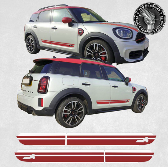 Mini F60 Countryman JCW ALL4 / Cooper S ALL4 side Stripes
