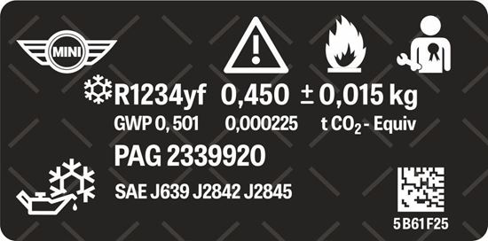 Mini F65 F66 2024 Coolant Decal / Sticker