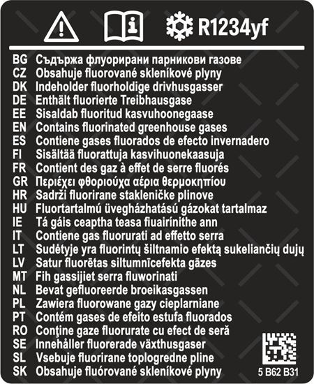 Mini F65 F66 F67 U25 Air Conditioning Decal