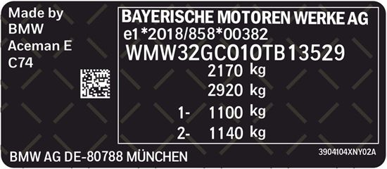 Mini J05 Aceman VIN Decal / Sticker