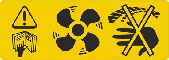 Mini R series 2002-2013 Fan Cowl Warning Decal