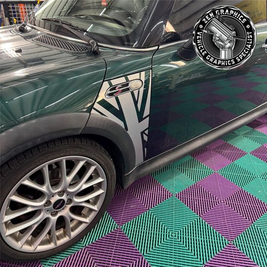 Mini R50 / R53 Cooper S side Scuttle Union Jack Decals / Sticker