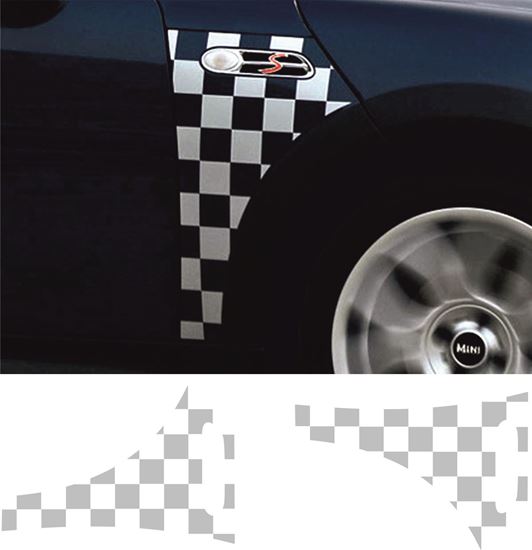 Mini R52 / R53 Cooper S Checkmate side Scuttle Decals / Sticker
