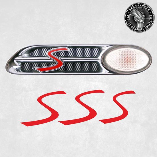 Mini R52 / R53 Cooper S Scuttle and rear Badge overlay Decals / Stickers