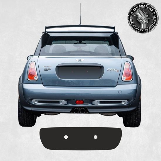 Mini R52 / R53 GP replacement Number Plate surround  Vinyl  / Sticker