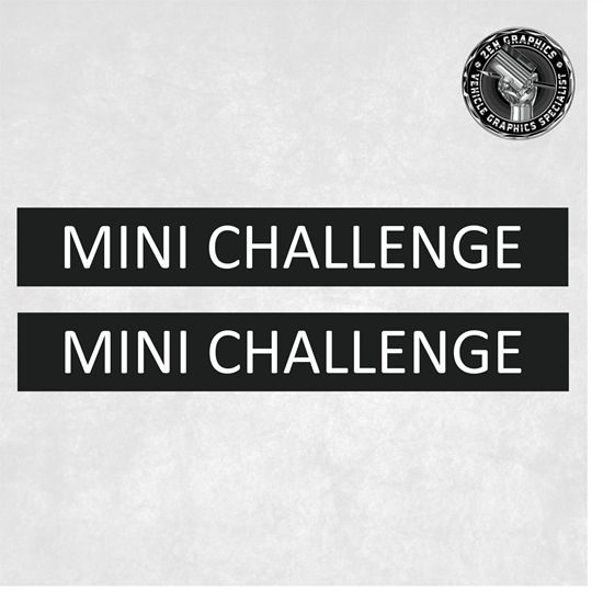 Mini R53 Cooper S Challenge Decals / Stickers