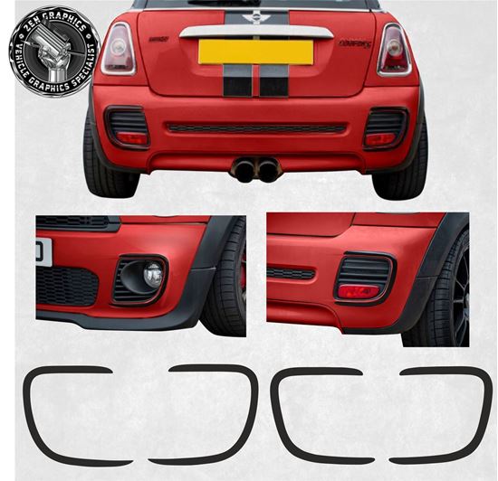 Mini R56 GP / JCW / Cooper S  front & rear Bumper Vinyl overlay's