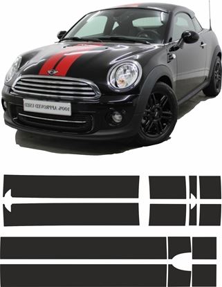 Mini R58 Cooper Coupe over the top Stripes / Stickers