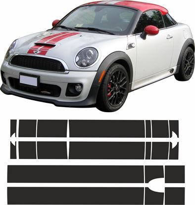 Mini R58 Cooper S / JCW Coupe over the top Stripes / Stickers