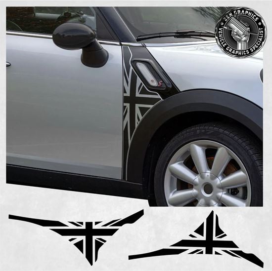 Mini R60 Countryman Scuttle Union Jacks Decals / Stickers