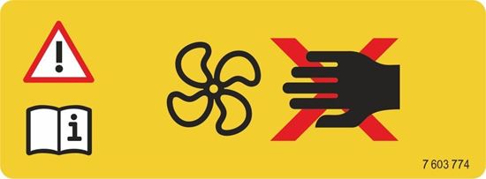 Mini Radiator Fan Warning Label / Sticker