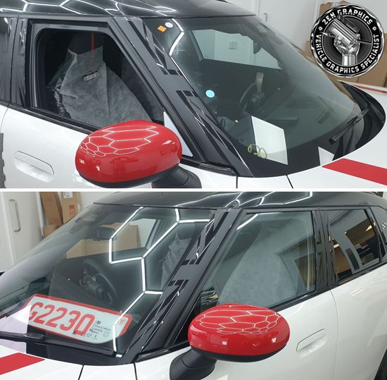 Mini U25 Countryman A pillar Black Jack Decals / Stickers