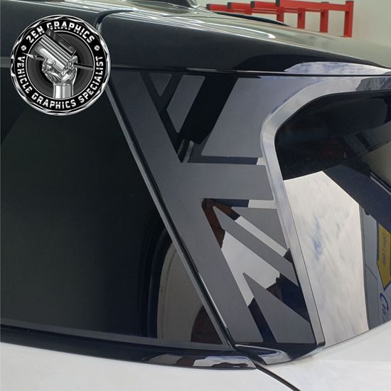 Mini U25 Countryman C Pillar Black Jack Decals / Stickers