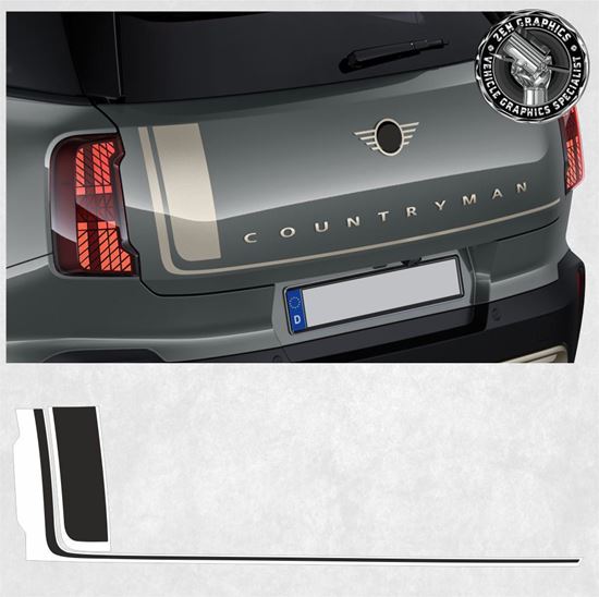 Mini U25 Countryman Favoured rear Hatch Stripes / Stickers