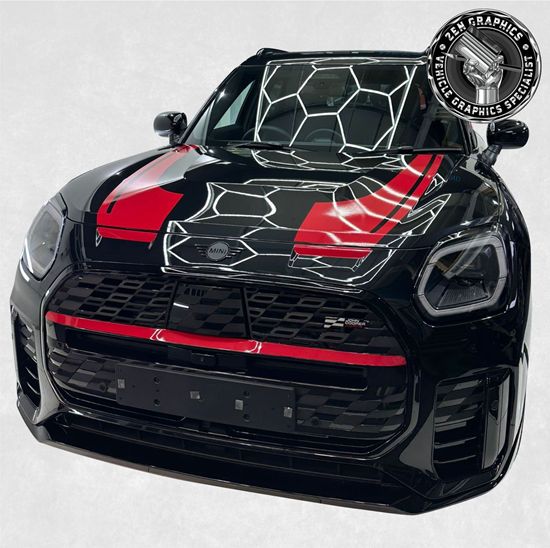 Mini U25 Countryman JCW Bonnet Stripes / Stickers