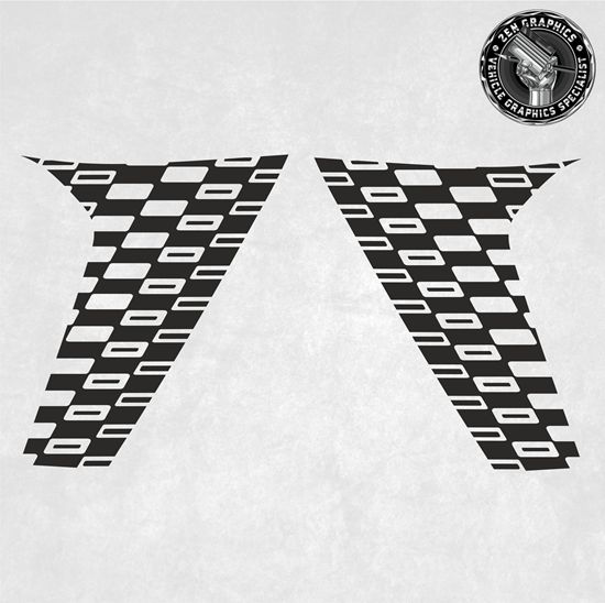 Mini U25 Countryman JCW C Pillar Black Jack Decals / Stickers