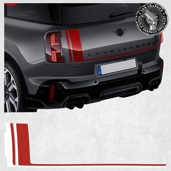Mini U25 Countryman JCW rear hatch Stripes / Stickers