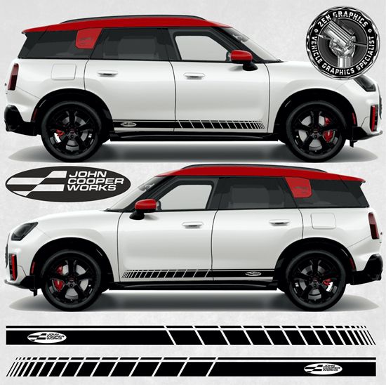 Mini U25 Countryman JCW side Stripes / Stickers