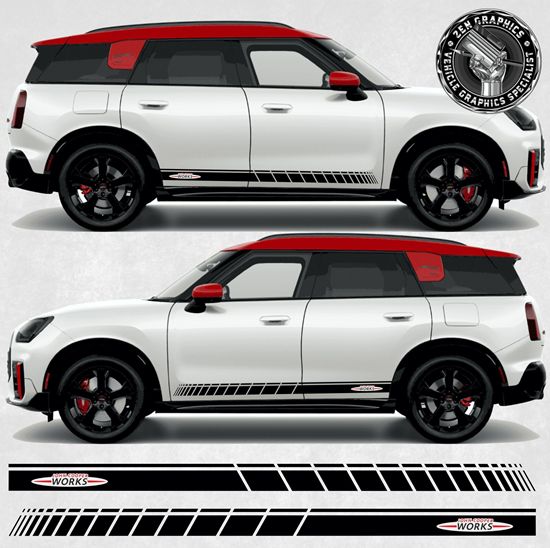 Mini U25 Countryman JCW side Stripes / Stickers