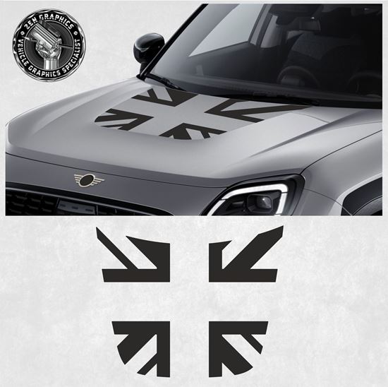 Mini U25 Countryman Union Jack Bonnet Decal / Vinyl